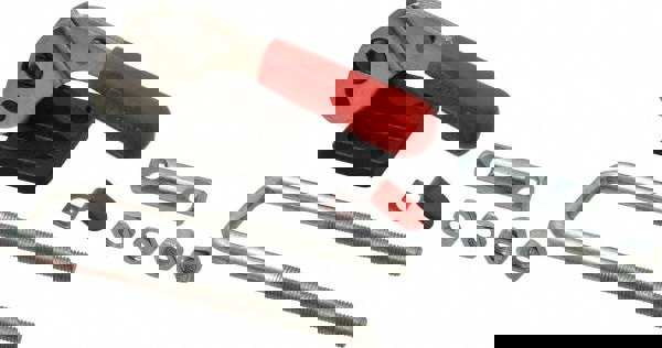 Pull-Action Latch Clamp: Vertical, 4,000 lb, U-Hook, Flanged Base